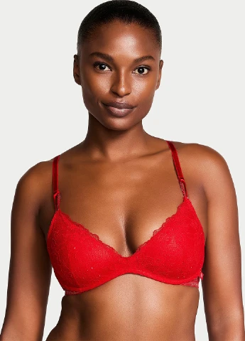 Красный демисезонный комплект (бюстгальтер, трусики) Victoria's Secret