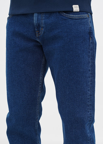 Синие демисезонные зауженные джинсы Mustang