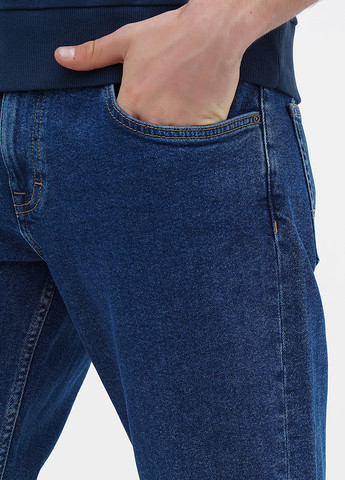 Синие демисезонные зауженные джинсы Mustang