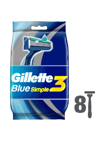 Станок одноразовый Blue Simple 3 (8 шт.) Gillette (47181068)