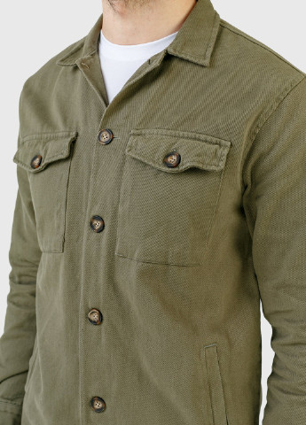 Оливковая (хаки) демисезонная демисезонная куртка Figo
