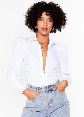 Біла блуза Nasty Gal