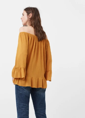 Горчичная блуза Mango