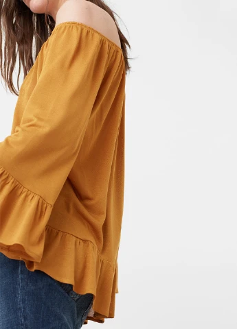 Горчичная блуза Mango
