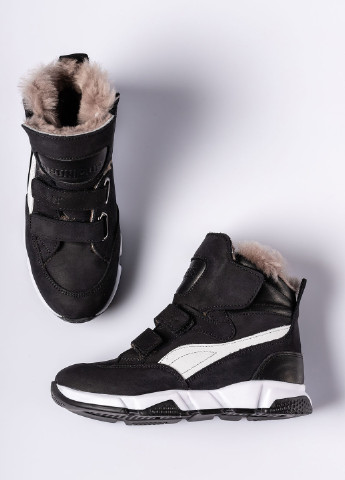 Черные кэжуал зимние ботинки зимние из нубука на мальчика Tutubi