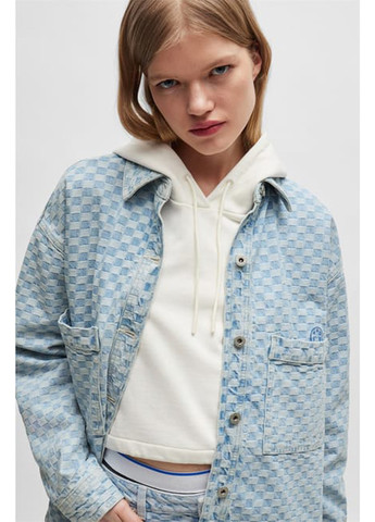 Голубая демисезонная куртка Hugo