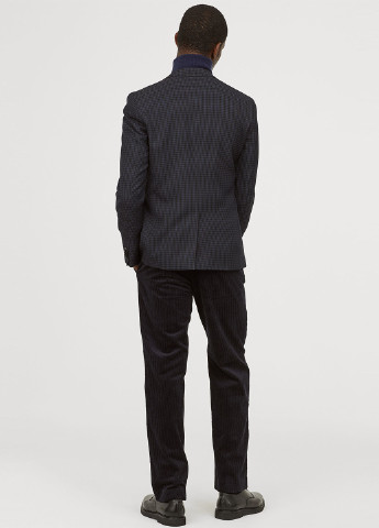 Штани H&M прямі однотонні чорні кежуали бавовна, вельвет
