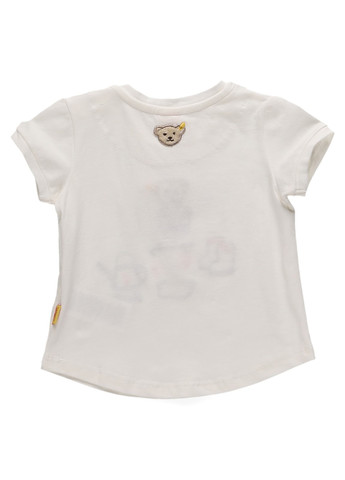 Белая летняя футболка Steiff