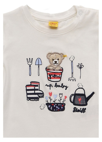 Белая летняя футболка Steiff