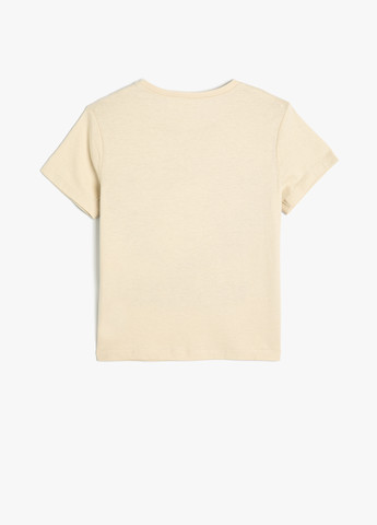 Персиковая летняя футболка KOTON