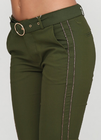 Темно-зеленые кэжуал демисезонные брюки Kelyna