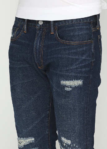 Темно-синие демисезонные прямые джинсы Gap