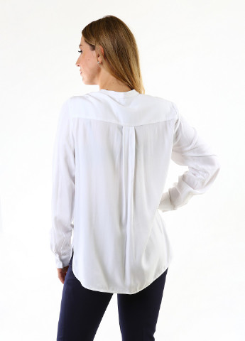 Белая кэжуал рубашка однотонная InDresser