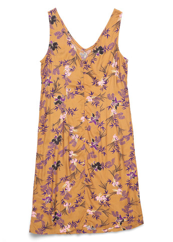 Светло-коричневое кэжуал платье а-силуэт Cream с цветочным принтом