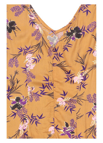 Светло-коричневое кэжуал платье а-силуэт Cream с цветочным принтом