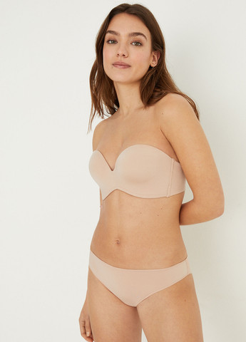 Бежевый балконет бюстгальтер Women'secret полиамид, микрофибра