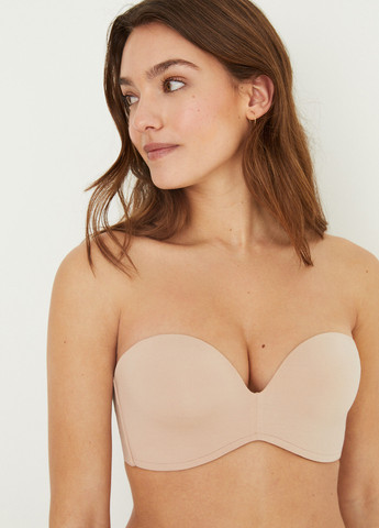 Бежевый балконет бюстгальтер Women'secret полиамид, микрофибра