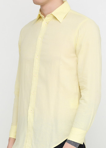 Светло-желтая рубашка однотонная Ralph Lauren
