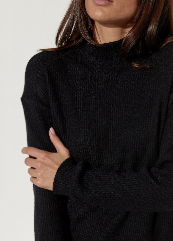 Черный демисезонный свитер SL-ARTMON