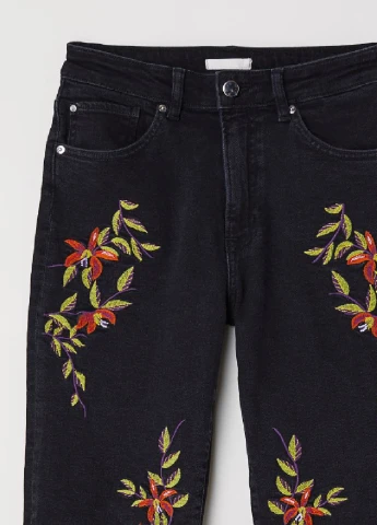 Джинси з вишивкою Jeans with embroidery H&M - (251974070)