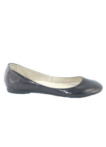 Женские балетки Mila | чёрные однотонные без декора натуральная кожа (358928890)