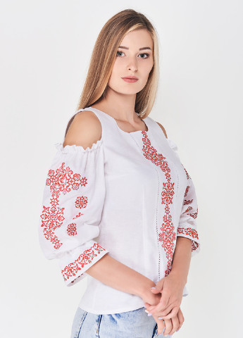 Белая демисезонная блуза Galychanka