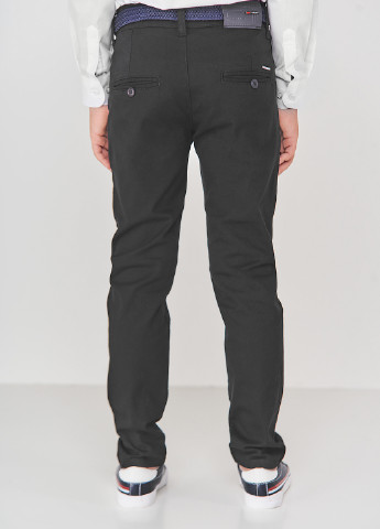 Черные кэжуал демисезонные брюки зауженные Redpolo