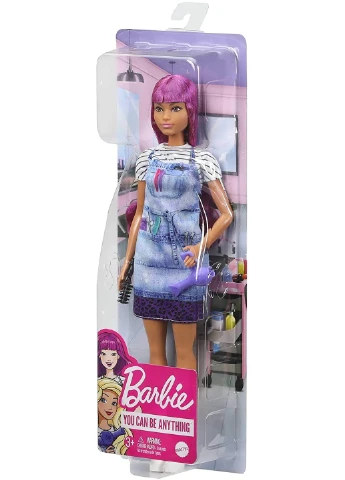 Лялька Barbie You can be Anything Salon Stylist Doll Перукар-стиліст фіолетове волосся (GTW36) Mattel (255665405)