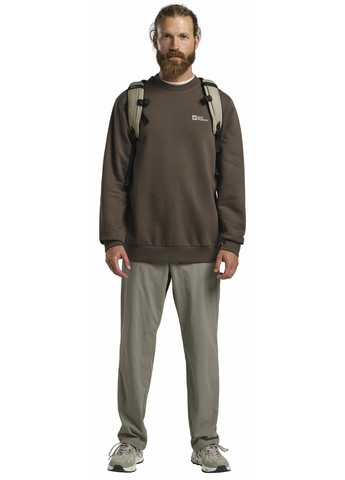 Коричневый свитшот Jack Wolfskin логотип без декора (328434743)