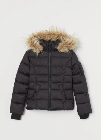 Чорна зимня куртка H&M