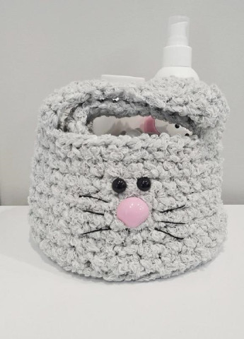 В'язаний кошик органайзер Кролик для дрібниць косметики прикрас ручної роботи 15х12 см (23563-Нов) Francesco Marconi (251847646)