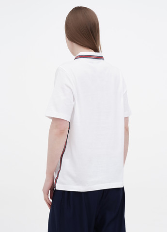 Белая женская футболка-поло Minus однотонная