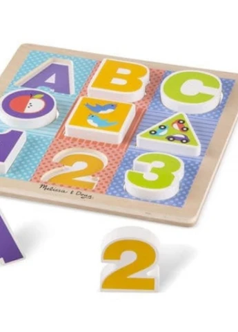 Развивающая игрушка Формовой пазл Буквы/Цифры (MD1899) Melissa&Doug Формовой пазл Буквы/Цифры (203978677)
