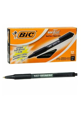 Набір кулькових ручок Soft Feel Clic Grip Чорний Bic (230823460)