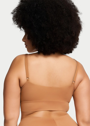 Коричневый топ бюстгальтер Victoria's Secret без косточек полиамид