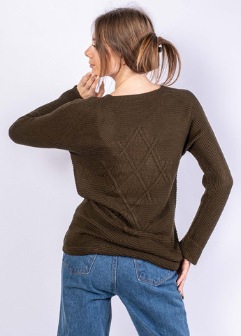 Оливковый (хаки) демисезонный пуловер пуловер Time of Style