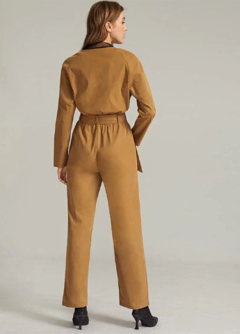Комбинезон SHEIN комбинезон-брюки однотонный коричневый вечерний полиэстер