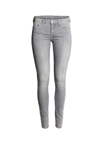 Серые демисезонные скинни джинсы H&M