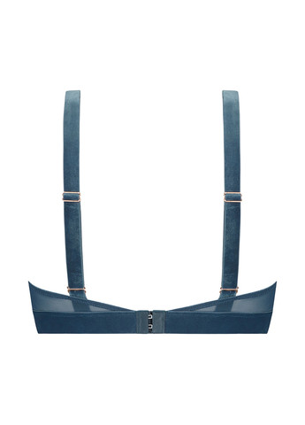 Темно-зелёный топ бюстгальтер Hunkemoller без косточек полиэстер, велюр