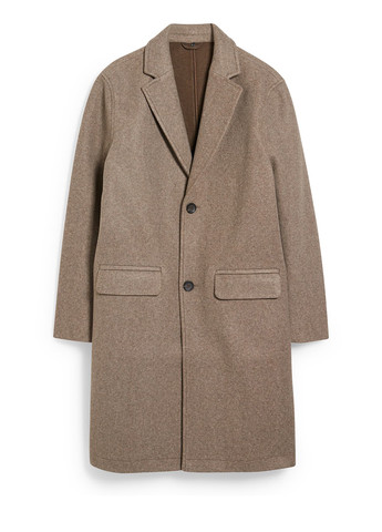 Серо-коричневое демисезонное Пальто однобортное C&A
