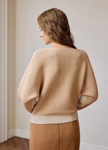 Бежевий демісезонний пуловер пуловер SHEIN