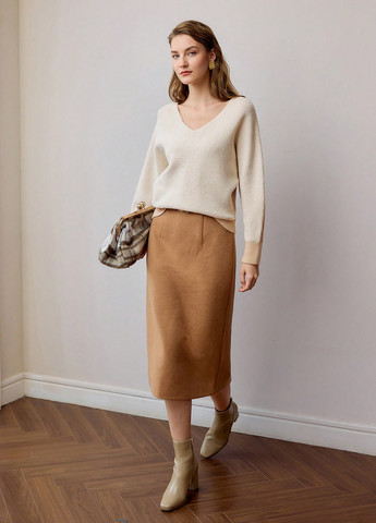 Бежевий демісезонний пуловер пуловер SHEIN