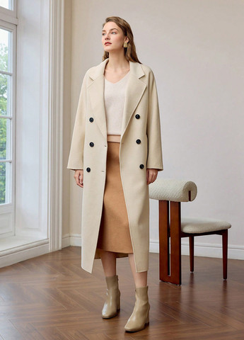 Бежевий демісезонний пуловер пуловер SHEIN