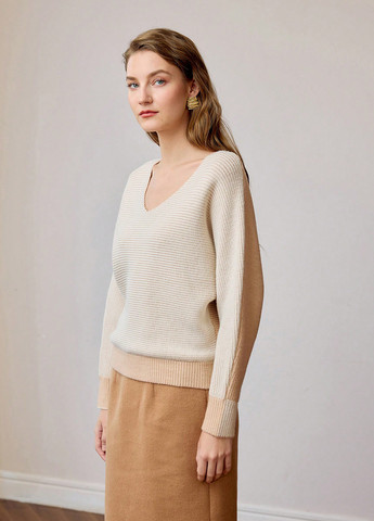 Бежевий демісезонний пуловер пуловер SHEIN