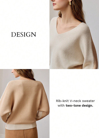 Бежевий демісезонний пуловер пуловер SHEIN