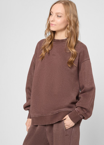 Коричневый свитшот PRPY меланж вышивка (366431579)