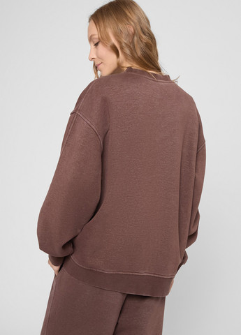 Коричневый свитшот PRPY меланж вышивка (366431579)