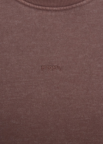 Коричневый свитшот PRPY меланж вышивка (366431579)