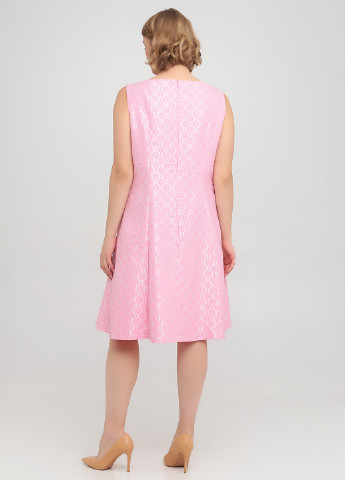 Розовое кэжуал платье клеш F&F с цветочным принтом