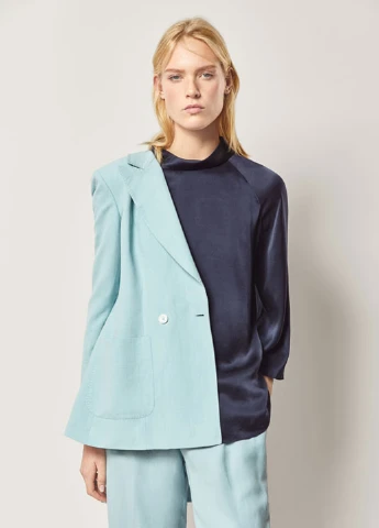 Темно-синя блуза Massimo Dutti